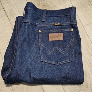 Vintage 90s Wrangler Jeans Made In USA 40x32 Rigid Cowboy Cut Men's Blue Jeans